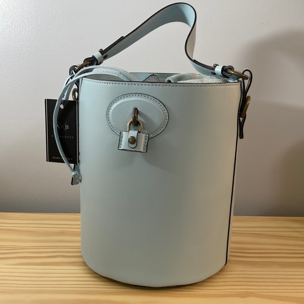 A. BELLUCCI Rare Bucket Bag in Ivy Blue